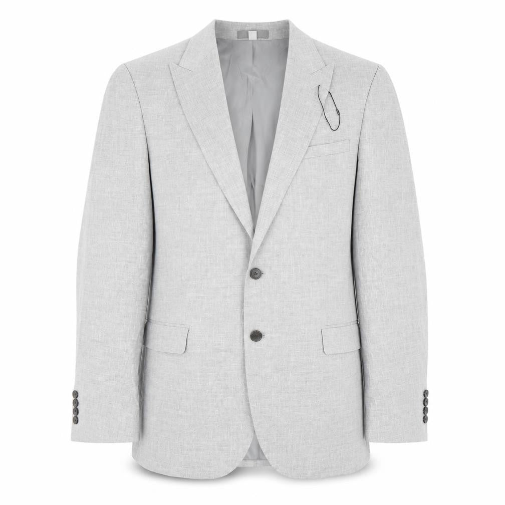 Front view of Marks & Spencer men’s grey polyester jacket suit jacket, size 42, regular