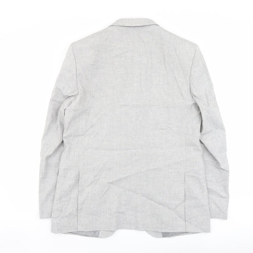 Marks and Spencer Mens Grey Polyester Jacket Suit Jacket Size 42 Regular