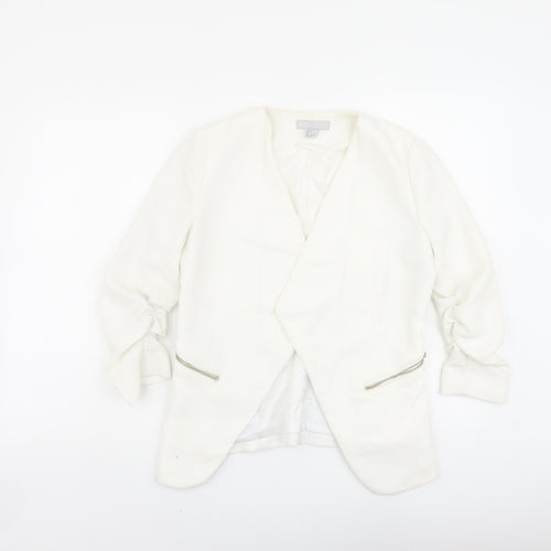 H&M Womens Ivory Jacket Blazer Size 8