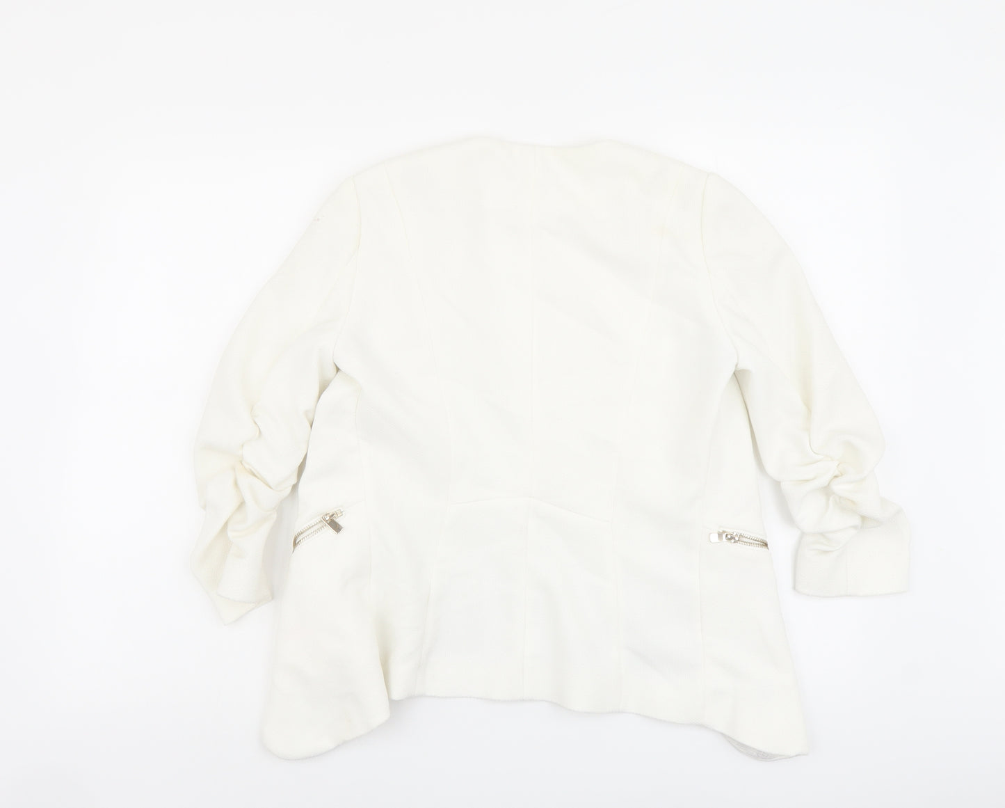 H&M Womens Ivory Jacket Blazer Size 8