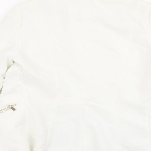H&M Womens Ivory Jacket Blazer Size 8