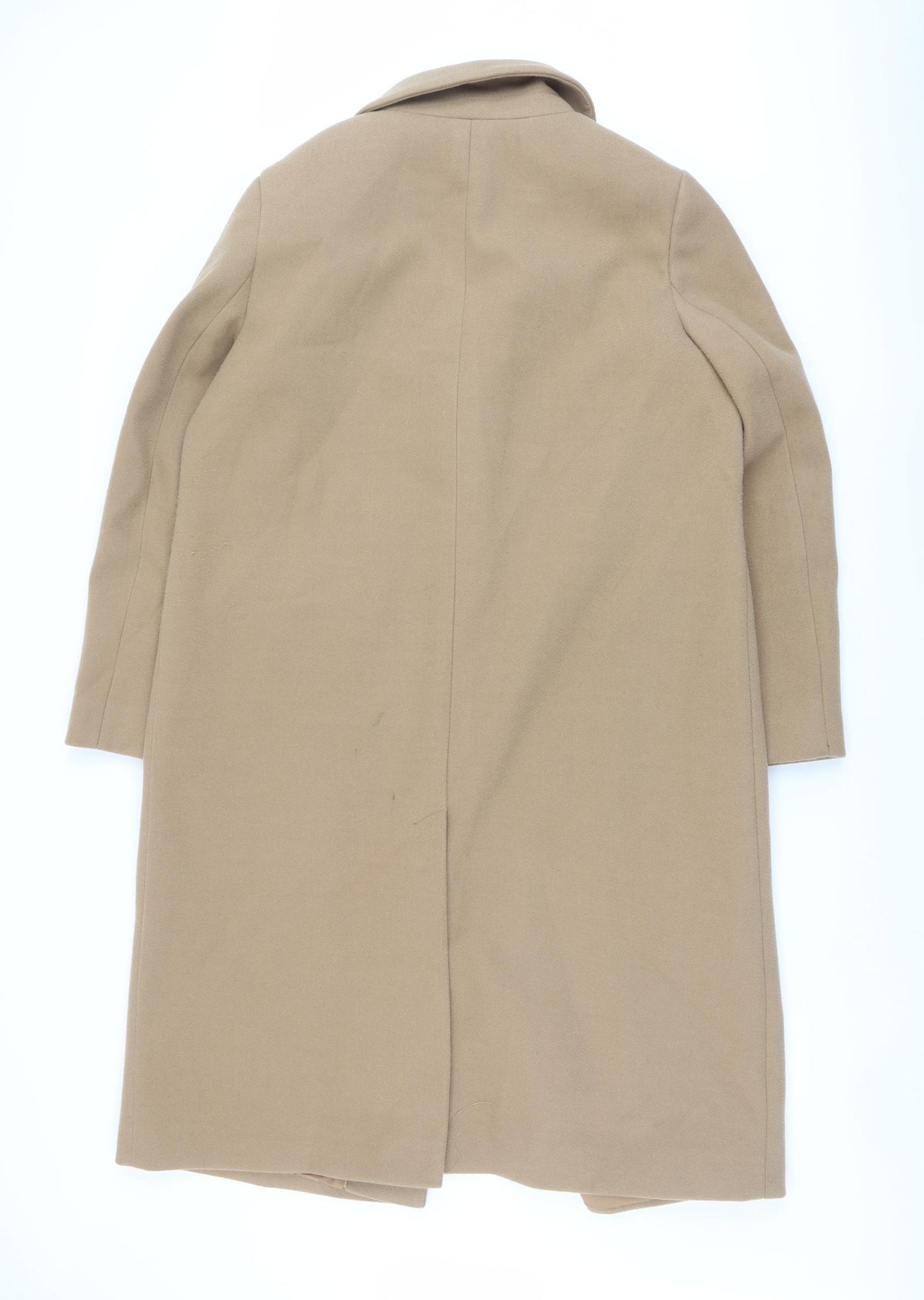 Marks and Spencer Womens Beige Overcoat Coat Size 18 Button