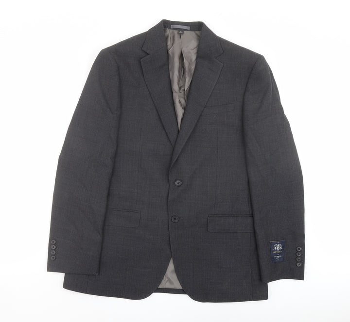 Marks and Spencer Mens Grey Wool Jacket Suit Jacket Size 40 Regular