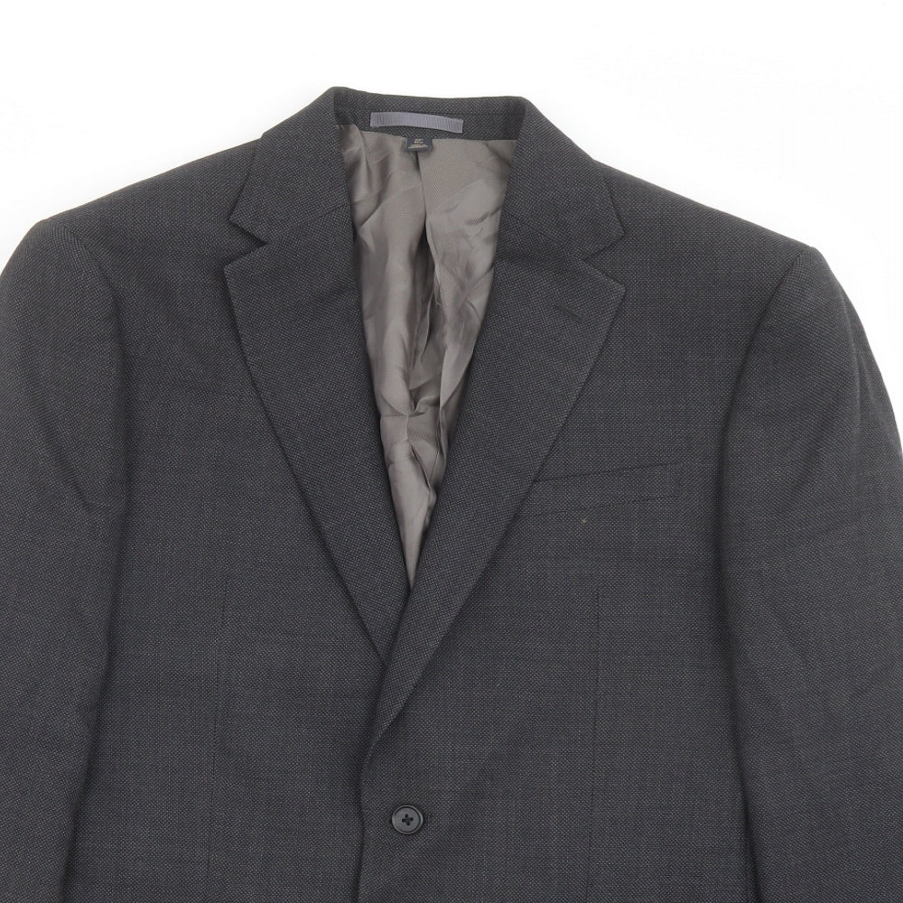 Marks and Spencer Mens Grey Wool Jacket Suit Jacket Size 40 Regular