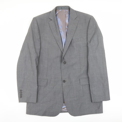 Linea Mens Grey Wool Jacket Suit Jacket Size 42 Regular