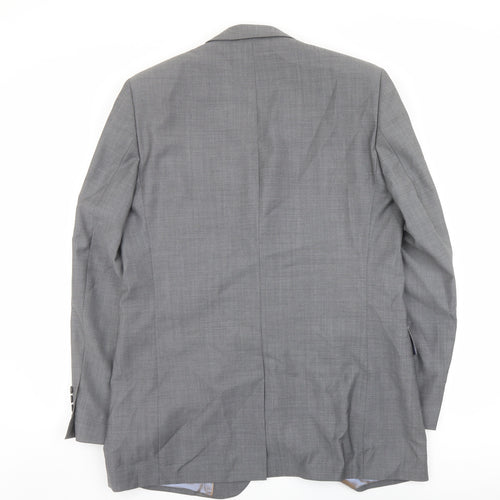 Linea Mens Grey Wool Jacket Suit Jacket Size 42 Regular