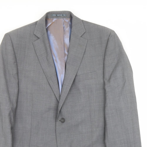 Linea Mens Grey Wool Jacket Suit Jacket Size 42 Regular