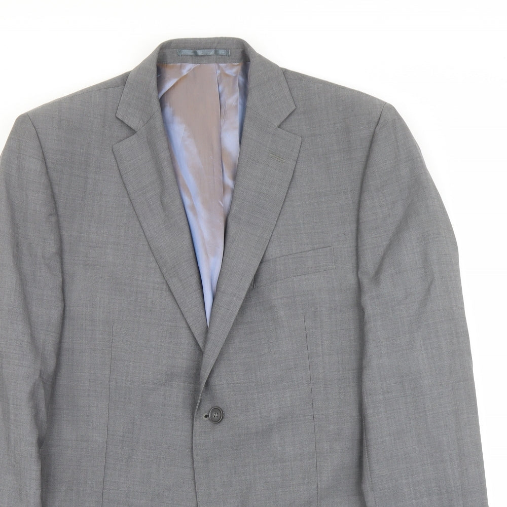 Linea Mens Grey Wool Jacket Suit Jacket Size 42 Regular