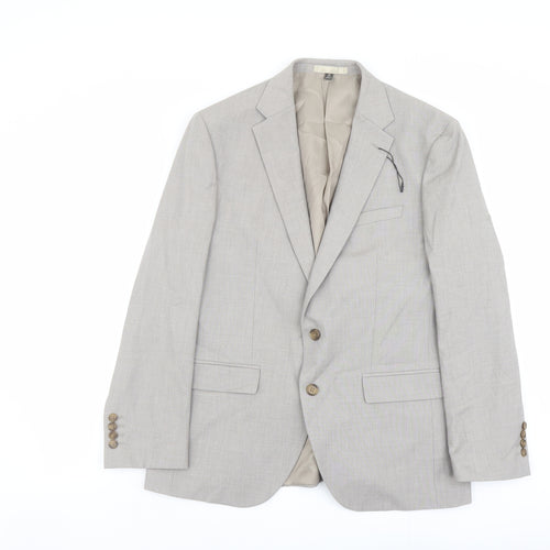Marks and Spencer Mens Ivory Polyester Jacket Suit Jacket Size 42 Regular