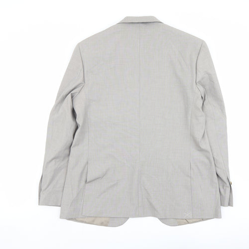 Marks and Spencer Mens Ivory Polyester Jacket Suit Jacket Size 42 Regular