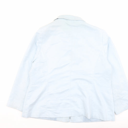 M&Co Womens Blue Jacket Size 20 Zip