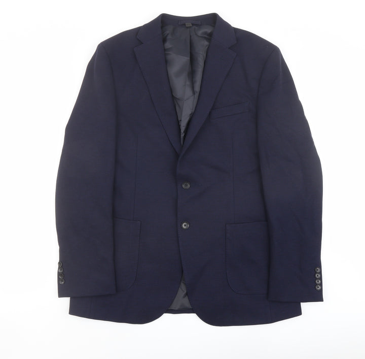 Marks and Spencer Mens Blue Polyamide Jacket Suit Jacket Size 42 Regular
