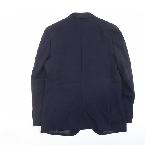 Marks and Spencer Mens Blue Polyamide Jacket Suit Jacket Size 42 Regular