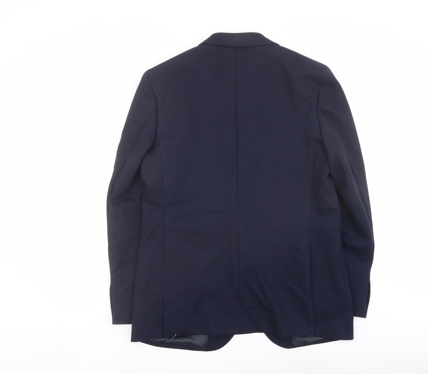 Marks and Spencer Mens Blue Polyamide Jacket Suit Jacket Size 42 Regular