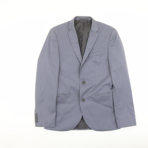 NEXT Mens Blue Polyester Jacket Suit Jacket Size 36 Regular