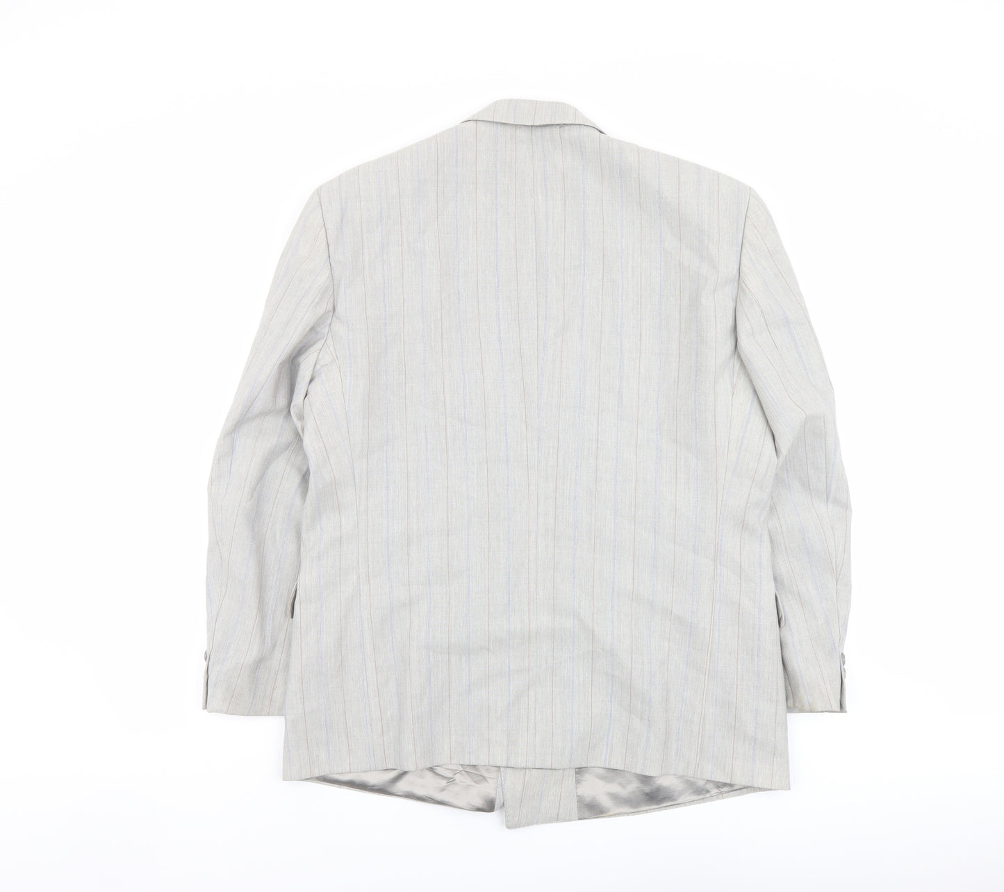 Winner Mens Grey Striped Wool Jacket Suit Jacket Size 44 Regular