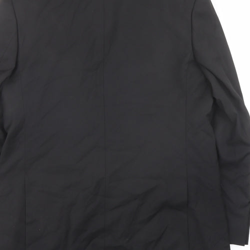 Marks and Spencer Mens Black Polyester Jacket Suit Jacket Size 42 Regular
