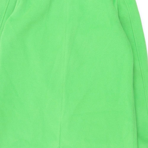 Marks and Spencer Womens Green Overcoat Coat Size 14 Button