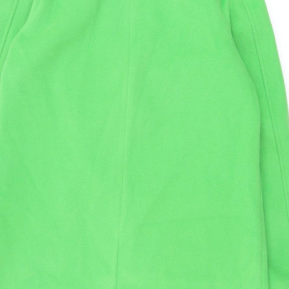 Marks and Spencer Womens Green Overcoat Coat Size 14 Button