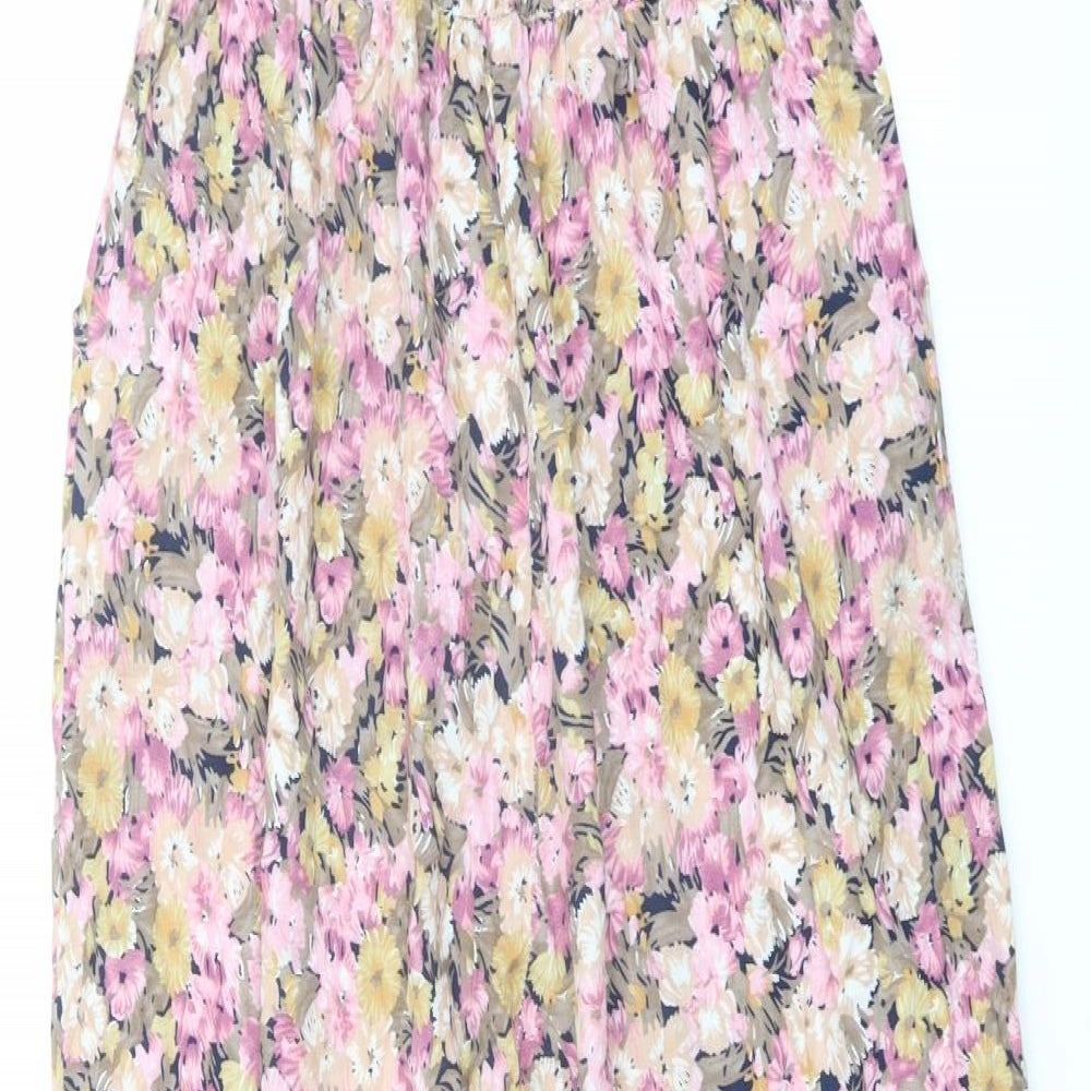 Love Look Womens Pink Floral Polyester Jumpsuit One-Piece Size S Pullover