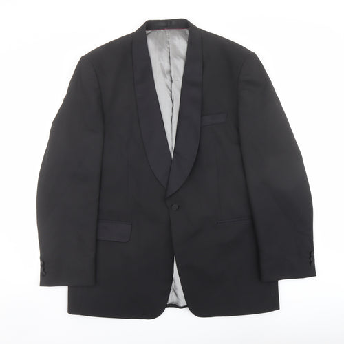 Armando Mens Black Polyester Tuxedo Suit Jacket Size 44 Regular