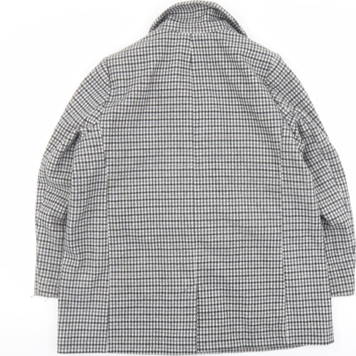 Marks and Spencer Womens Grey Plaid Jacket Blazer Size 20 Button