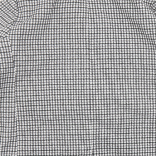 Marks and Spencer Womens Grey Plaid Jacket Blazer Size 20 Button