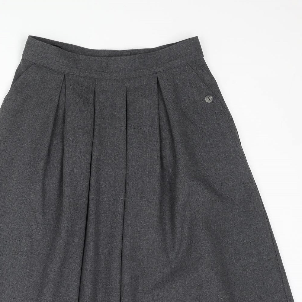 St Michael Womens Grey Polyester Tulip Skirt Size 14 Zip