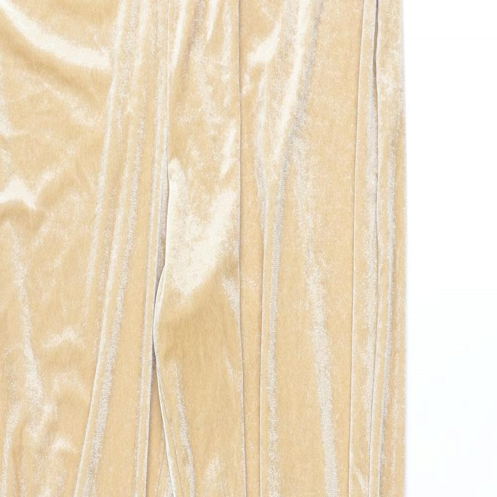 New Look Womens Beige Polyester Jogger Trousers Size 14 L29 in Regular