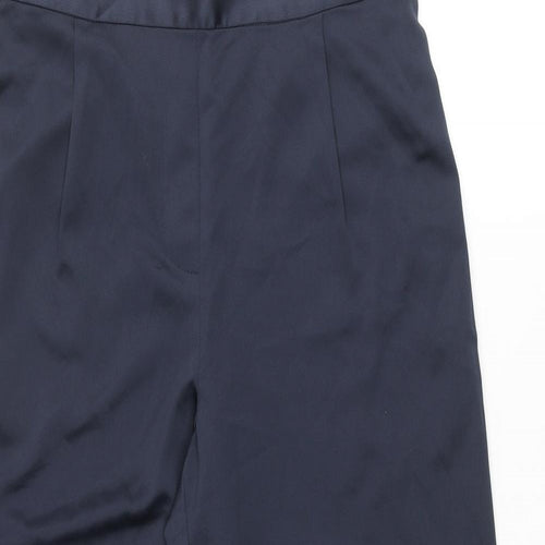 Hush Womens Blue Polyester Cropped Trousers Size 12 L25 in Regular