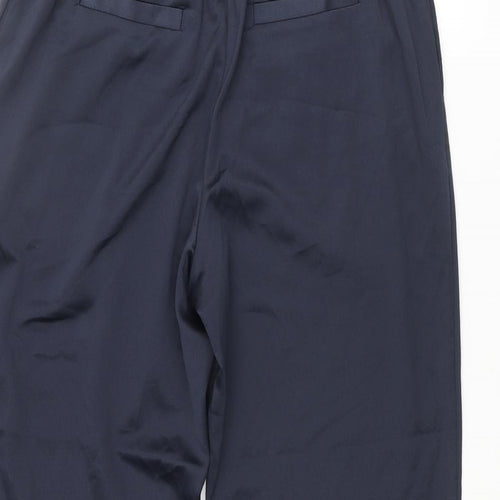 Hush Womens Blue Polyester Cropped Trousers Size 12 L25 in Regular