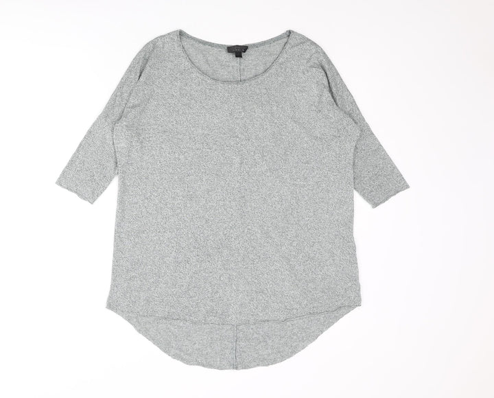 Topshop Womens Grey Round Neck Viscose Pullover Jumper Size 8
