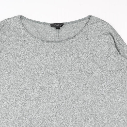Topshop Womens Grey Round Neck Viscose Pullover Jumper Size 8
