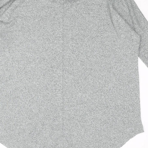 Topshop Womens Grey Round Neck Viscose Pullover Jumper Size 8