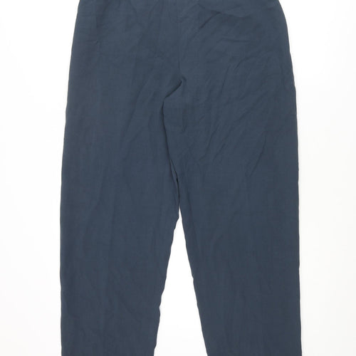 Planet Womens Blue Polyester Trousers Size 30 in L30 in Regular Zip