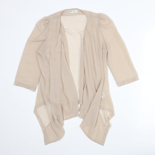 Miss Selfridge Womens Beige Polyester Kimono Blouse Size 8 V-Neck