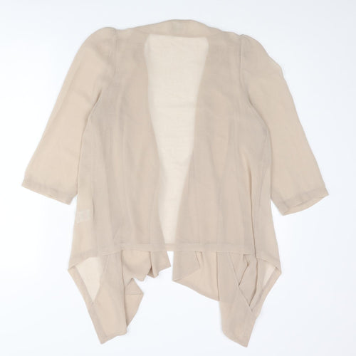 Miss Selfridge Womens Beige Polyester Kimono Blouse Size 8 V-Neck