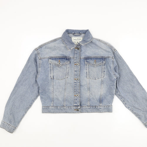 Jack Wills Womens Blue Jacket Size 6 Button