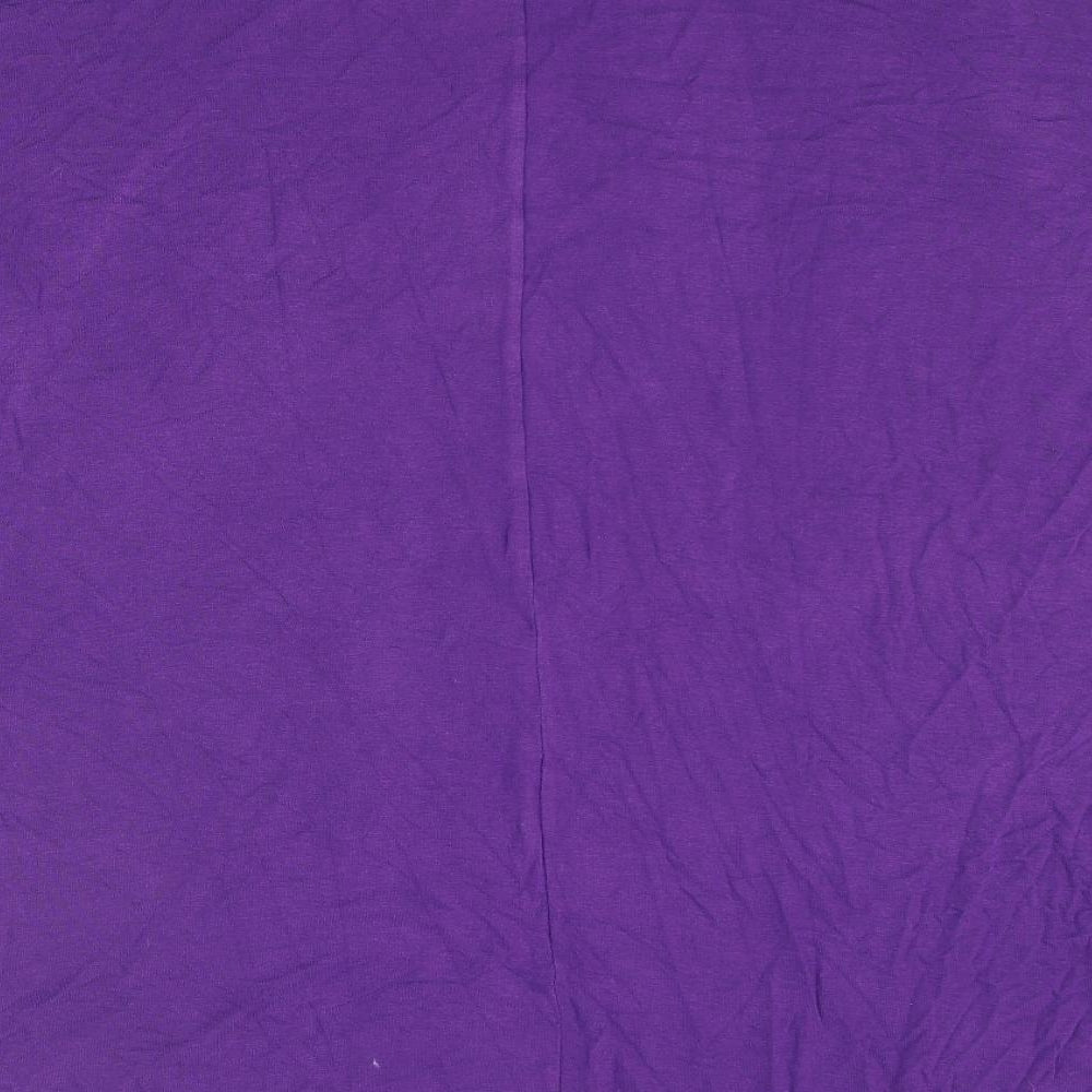 Evans Womens Purple Viscose Basic T-Shirt Size 22 Round Neck - Size 22-24