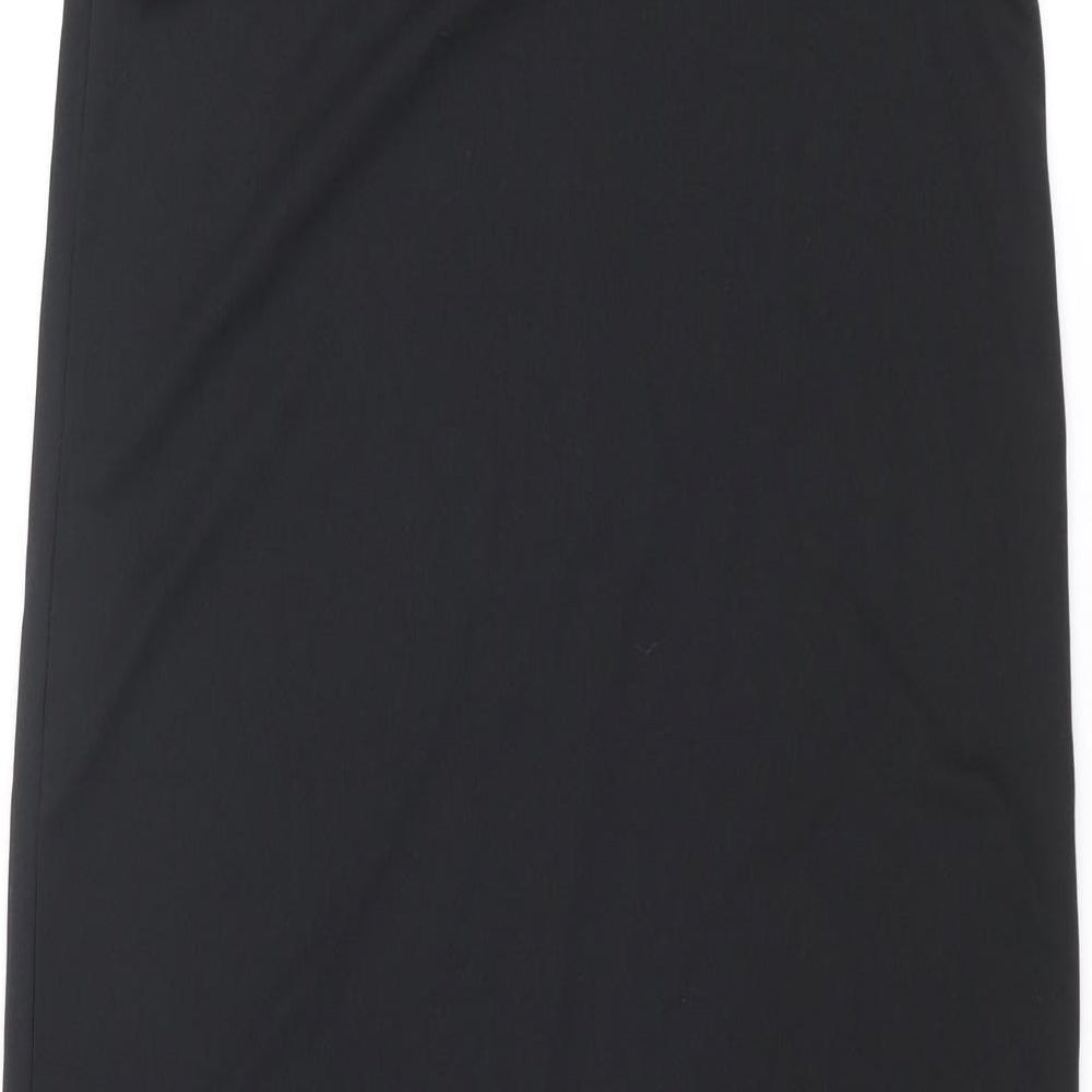 H&M Womens Black Polyester Tank Dress Size XS Square Neck Pullover