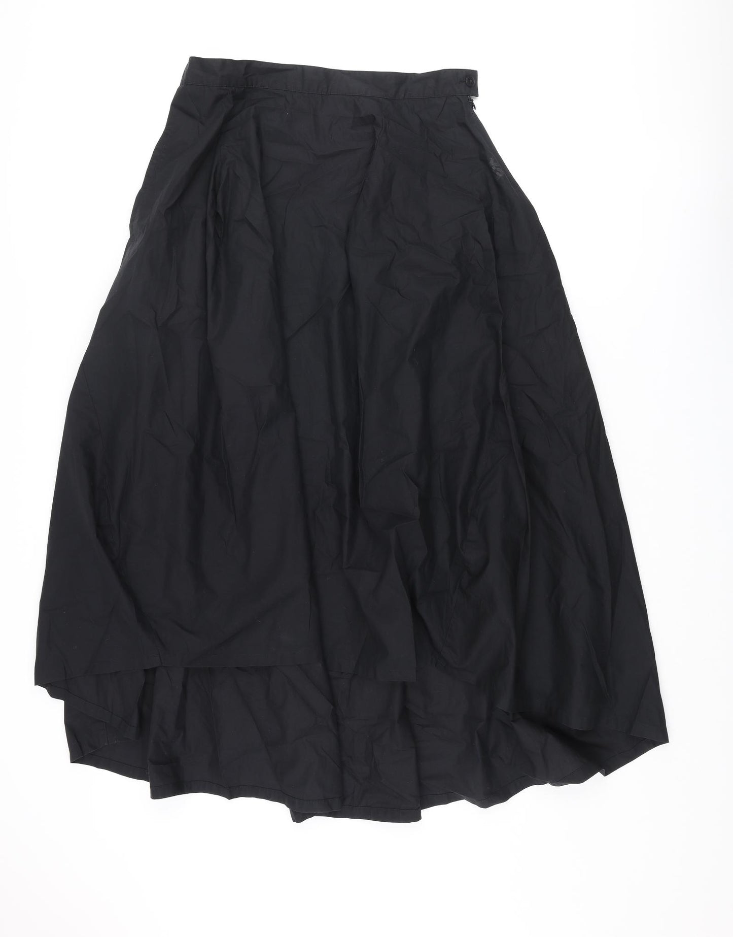 Y-3 Womens Black Polyester Swing Skirt Size M Zip