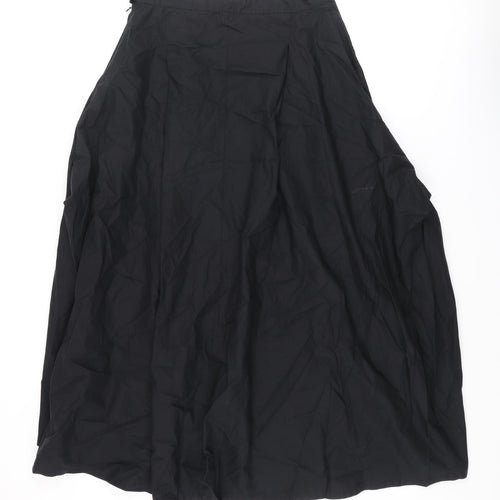 Y-3 Womens Black Polyester Swing Skirt Size M Zip