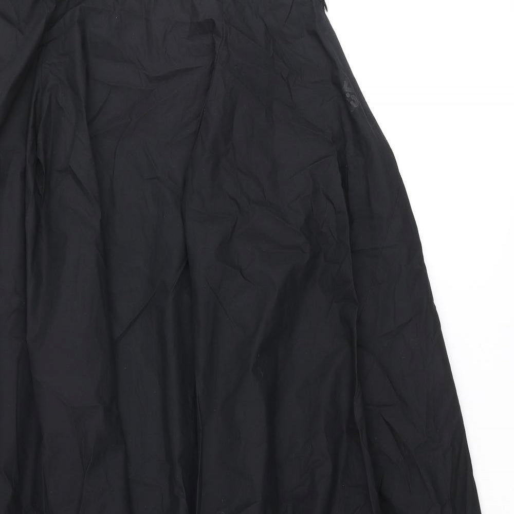 Y-3 Womens Black Polyester Swing Skirt Size M Zip