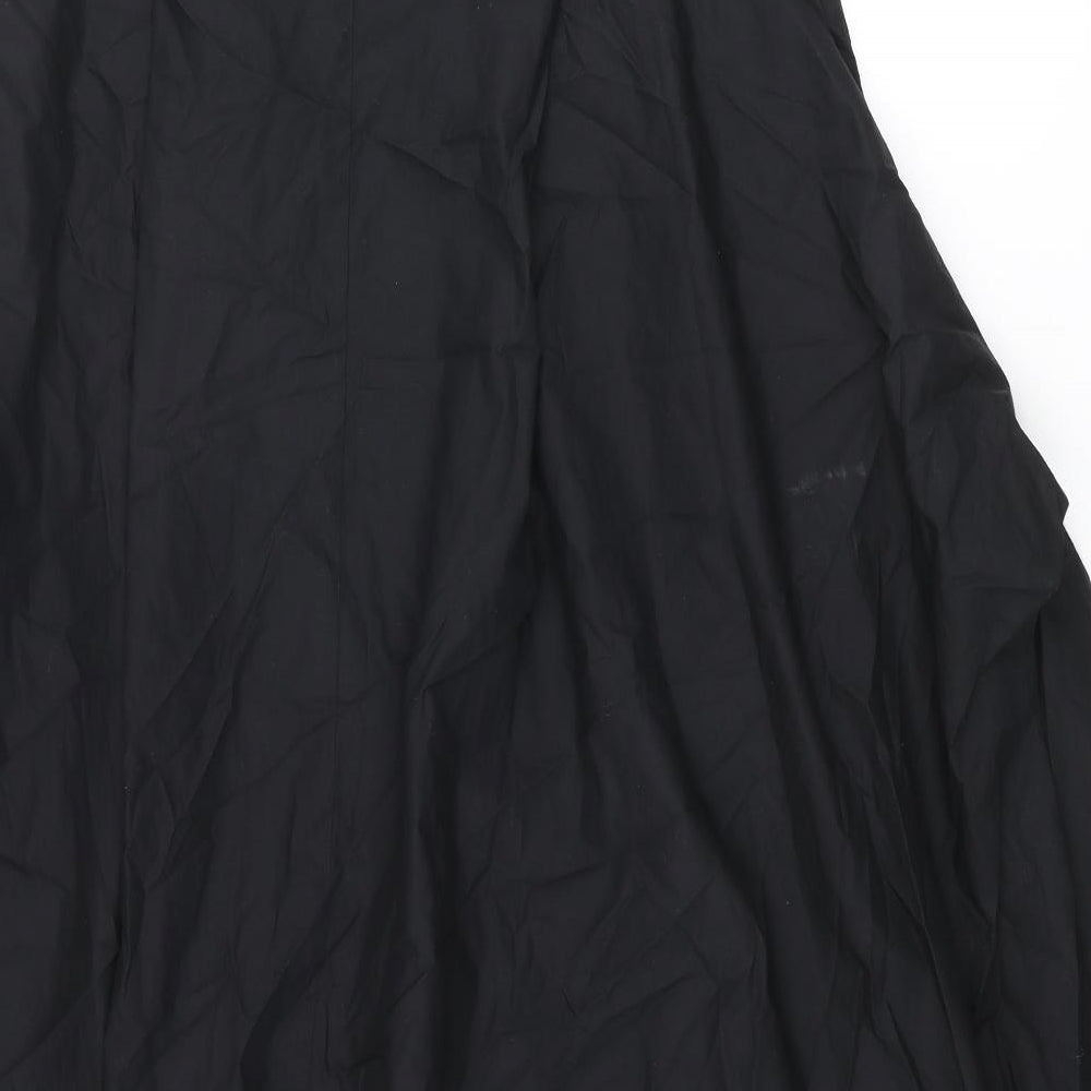 Y-3 Womens Black Polyester Swing Skirt Size M Zip