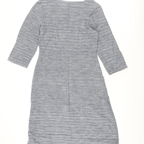 Seasalt Womens Blue Geometric Cotton A-Line Size 10 Round Neck Pullover