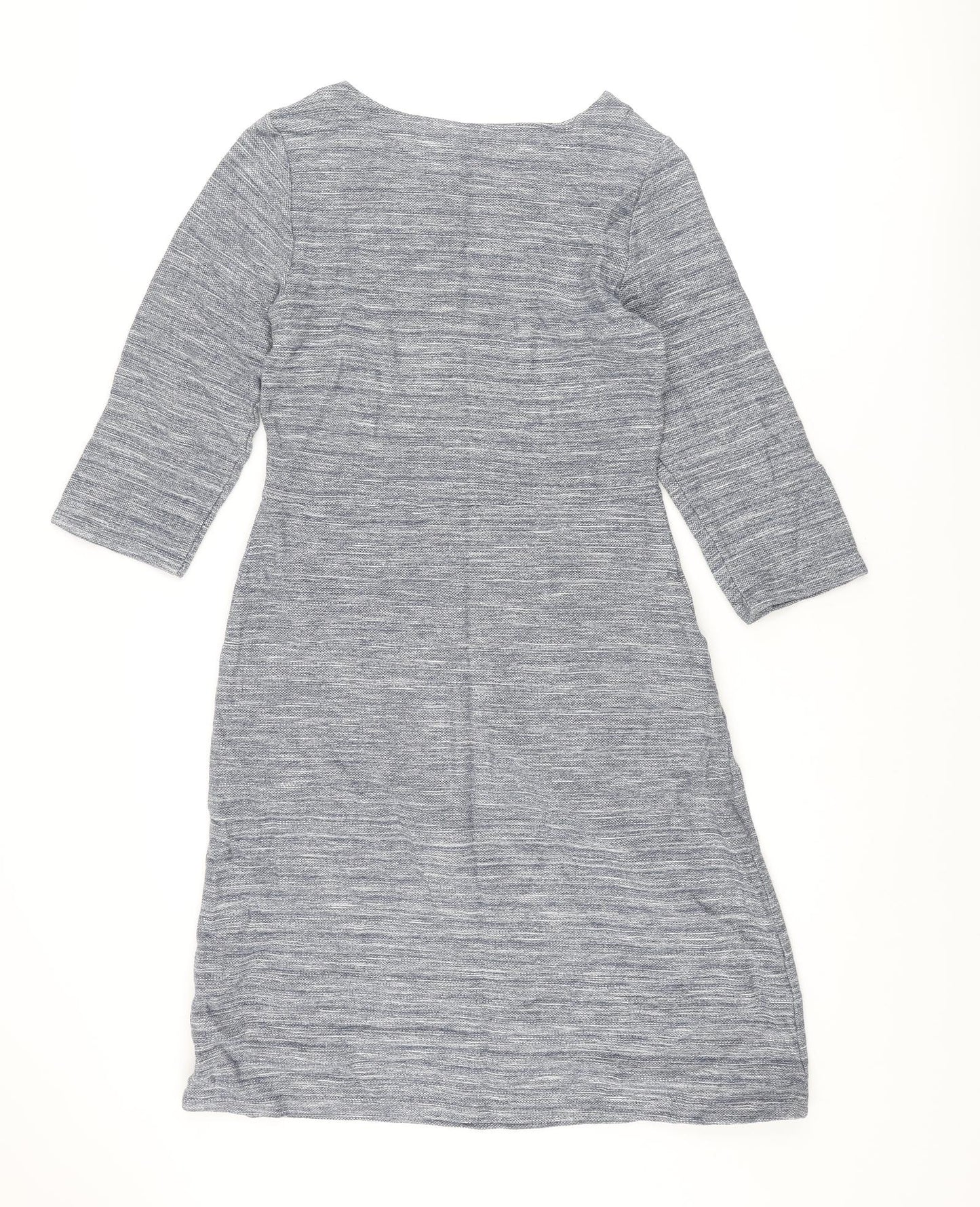 Seasalt Womens Blue Geometric Cotton A-Line Size 10 Round Neck Pullover