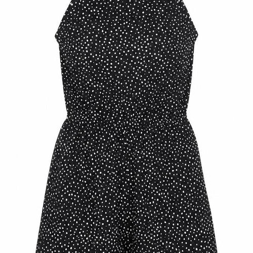 New Look Girls Black Geometric Polyester Playsuit One-Piece Size 9 Years L3 in Button