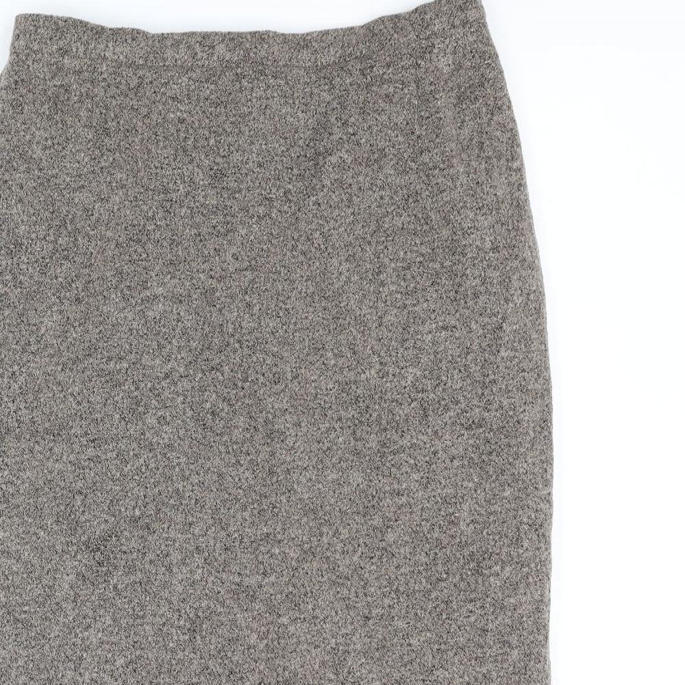 Eastex Womens Beige Wool A-Line Skirt Size 16 Zip