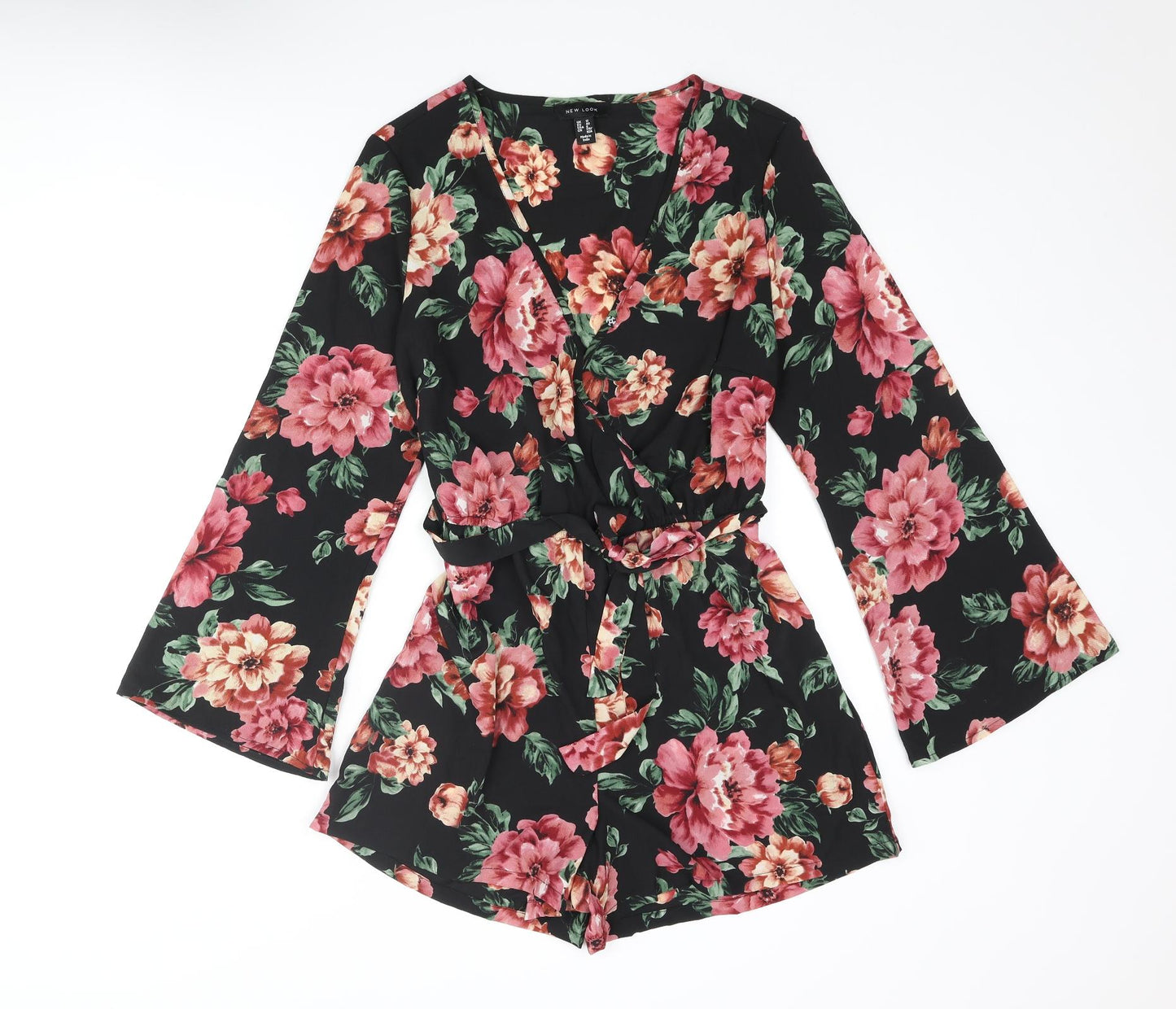 New Look Womens Multicoloured Floral Polyester Playsuit One-Piece Size 12 L3 in Pullover