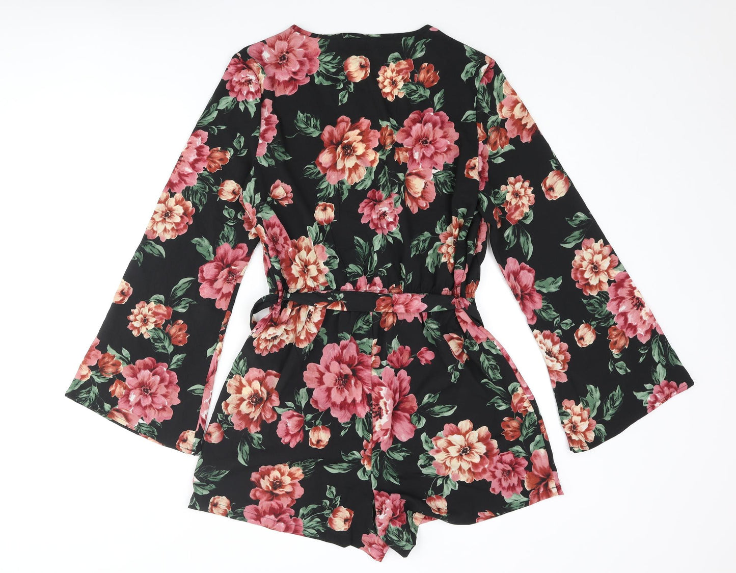 New Look Womens Multicoloured Floral Polyester Playsuit One-Piece Size 12 L3 in Pullover